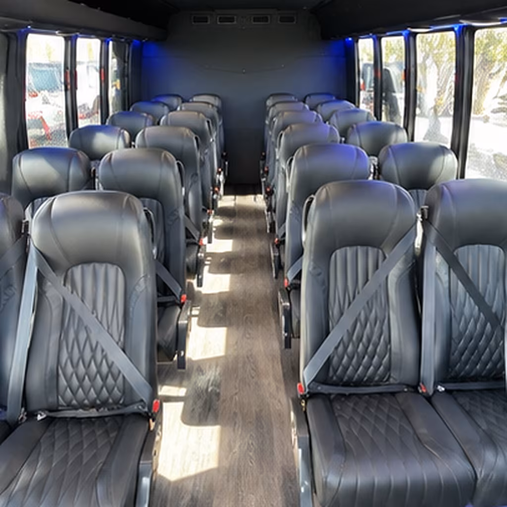 kissimmee 35 passenger minibus inside
