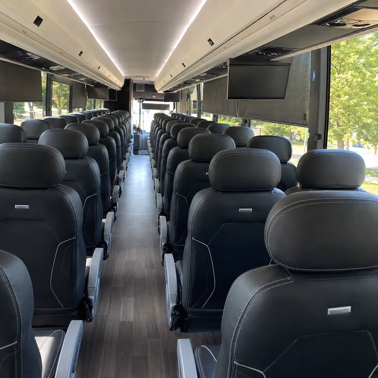 kissimmee 56 passenger charter bus inside