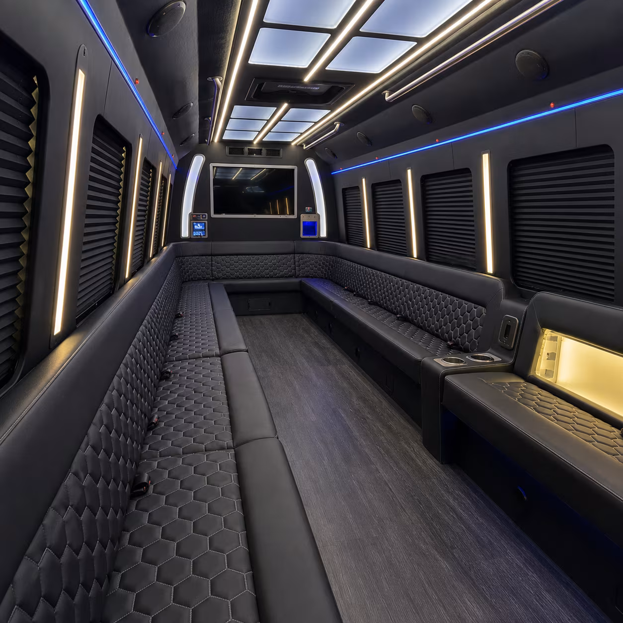 kissimmee party bus interior